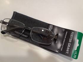 Foster Grant 887661371737 Knox Gun Mens Reading Glasses 1.75 With Soft Case