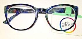 Foster Grant 887661462312 Gloss Reading Glasseseverly Marbleized Blue Spring Hng 1.00