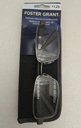 17-136 Foster Grant 887661483393 Reading Glasses 1.25 Knox 54 Gunmetal