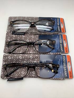 Foster Grant 887661587978 Inch 3 Pair R56 Cleo Tort Brown 1.75 Women Reading Readers Glasses
