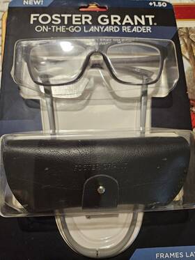 Foster Grant 887661606570 On-the-go Lanyard Reader Glasses 1.50 With Flexible Strap