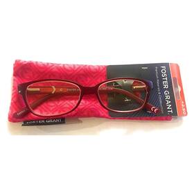 Foster Grant 887661622310 Coloread Wine Evalina Womens Reading Glasses With Case 2.00