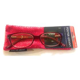Foster Grant 887661622334 Coloread Wine Evalina Womens Reading Glasses With Case 2.75