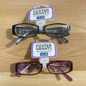 Foster Grant 887661644862 Reading Glasses 3.25 Womens Fashion Frames Set Posh Blue And Plum