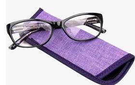 Foster Grant 887661928191 Purple Watercolor Womens Reading Glasses 1.75 Soft Case New