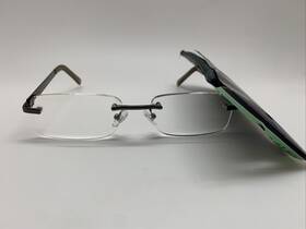 E163 Foster Grant 887661928429 Blake 1.50 Mens Reading Glasses Rimless Readers