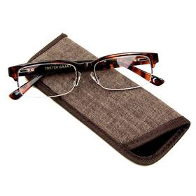 Foster Grant 887661931856 Bentley Reading Glasses Tortoiseshell 2.50 With Brown Case New