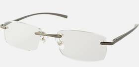 Al12w Foster Grant New Aluminum Rimless Reading Glasses Gunmetal