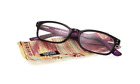 Foster Grant Bernadette Readers Reading Glasses Case Trendy Bamboo Frames