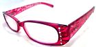 Foster Grant Carla Womans Reading Glasses Cherry Red Stones Floral