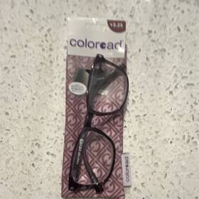 Fg167 Foster Grant 3.25 Coloread Square Reading Glasses Purple Eyeglasses Clear Lens