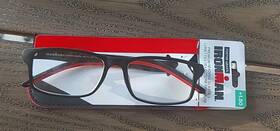 Foster Grant Gc167-100 Ironman Rectangle Progressive Readers 1.50 Black/red 56mm