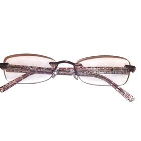 52-18-138 Foster Grant Lo-1117 Rimless Eyeglasses 1.75 Designer Floral Lo 1117 Dani Prp