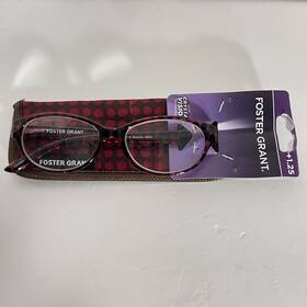 Lo0198 Foster Grant New 1.25 Monica Mag Magenta Womens Reading Glasses With Cases