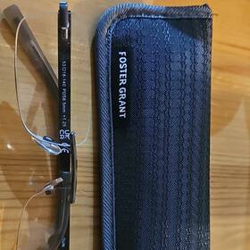 Lo0324 Foster Grant Blake Gun Rimless Reading Glasses 1.25 Gunmetal 53mm 18mm 140mm