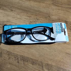 M60424 Foster Grant Payton Blk Blaf Reading Glasses 2.75 Blue Light Anti-fog Black