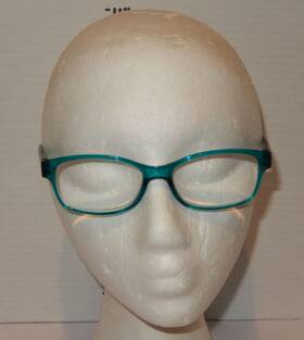 Ms0521 Foster Grant Reading Glasses 3.25 Teal Floral Pattern Full Frame Womens Reader