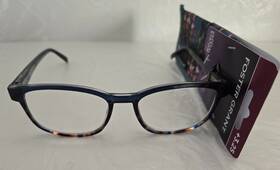 Ms0522 Foster Grant Reading Glasses 3.25 52 18-14 Misha Blue With Crystal Vision