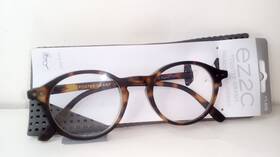 48-20-146 Foster Grant Ms1019 Parker Reading Glasses 1.00 Ez2c Round Brown Tortoise