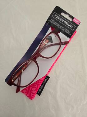 16-141 Foster Grant Ms1223 Premium Reading Glasses 2.50 Evalina 51 Wine With Case