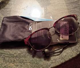 R8-cgu Foster Grant Sunreader Purple Round Frame Maxblock Lens 100% Uv Protection