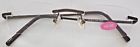 Foster Grant Reading Glasses Rimless Brown Spring Hinges Adj Nose