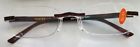 Foster Grant Rimless Reading Glasses Mens Auggy Brown Spring Hinges