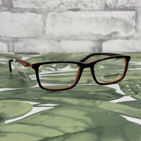 Foster Grant Se1078-1 Skechers Kids Logan Orange Black Rectangular Frame Eyeglasses