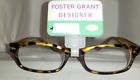 Foster Grant Womans Designer Golden Tortoise Reading Glasses Spring Hinges