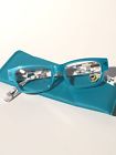 2883-32 Front Glasses Readers Frame Eyebobs Fun Aqua 1.75 Dot Crystal