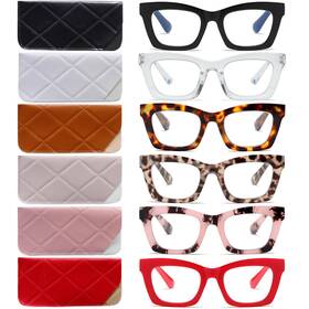 Fsrtep 756940634125 Oprah Style Readers For Women - 6 Pack Stylis Reading Glasses With Blue