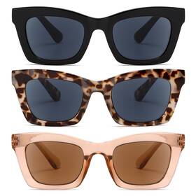 Lzs2220-tyhbt-3.5 Fsrtep Reader Sunglasses 3 Pack Reading For Women Stylis Style Uv4