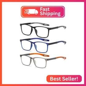 Lzs48-39mdhcl-1.25 Fsrtep Reading Glasses For Men Tr90 Sporty Design Blue Light Blocking Reader Flexible C