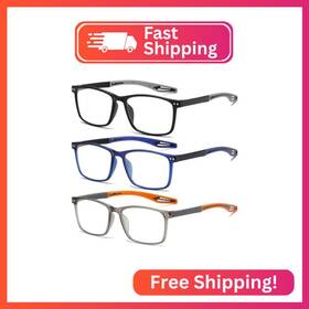 Lzs48-39mdhcl-1.5 Fsrtep Reading Glasses For Men Tr90 Sporty Design Blue Light Blocking Reader Flexible C