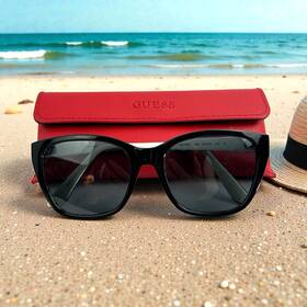 Gu7593 G By Guess Black Cat Eye Retro Reader Sunglasses 3 Gray Lens Case Included