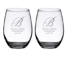 G100 Lillian Rose Set Of Personalized Steamless Wine Glasses
