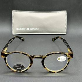8560-010125-24.95 Gabriel Simone Jesse 3.50 Reading Glasses Tort Blue-light Tech Nwot With Pouch