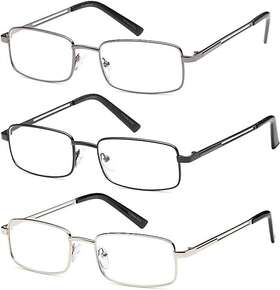 Pvamb0b64ckpfn Gamma Ray Optics X3 Reading Glasses Stainless Steel Flex Hinge Anti Uv Readers