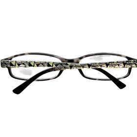 R4c-908-r175 Gamma Ray Optics Reading Glasses Frames Marble Geometric Yellow Temples Artsy