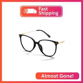 Tr90 Gaoye 1696 Blue Light Blocking Glasses - Trending Round Frames Metal Arms Uv40