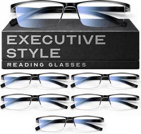 Gaoye 726084859432 Executive Style Reading Glasses Men - Durable Readers With Blue Light Filt