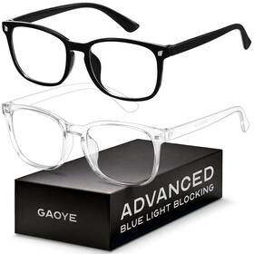Gaoye 840433213093 Blue Light Blocking Glasses - Fashion Medium Black And Transparent