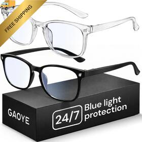 51-18-140 Gaoye 840433213116 Blue Light Glasses For Computer And Black Transparent Grey