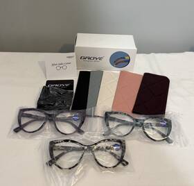 Kj202404292001 Gaoye Designers Milan 3 Pair Reading Glasses 2.0 Black Purple Green Women S