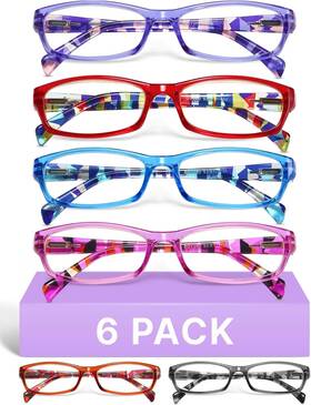 Gx1-bg-gen Gaoye 2.0 Reading Glasses 6 Pack Fashion Readers For Women Spring Wpastel Cases