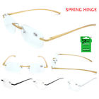 Gcar03nl Georgio Caponi Designer Reading Glasses Men Women Aluminum Clear Lens
