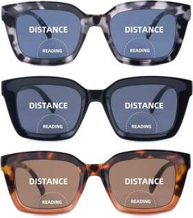 Gcq 445024810816 3 Pack Progressive Multifocal Reading Glasses For Women Men Black Demi 2.0 X