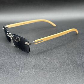 6363-052124-13 Georgio Caponi George 2.00 Bamboo Bsr25 Rimless Sunreader Used
