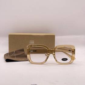 Glas 350142345280 Womens Mio Caramel Oversize Thick Square Tinted Reading Glasses 2.5