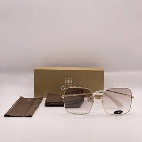 Glas 350142345655 Womens Billie Oversize Thick Square Tinted Reading Glasses Gold 2.5